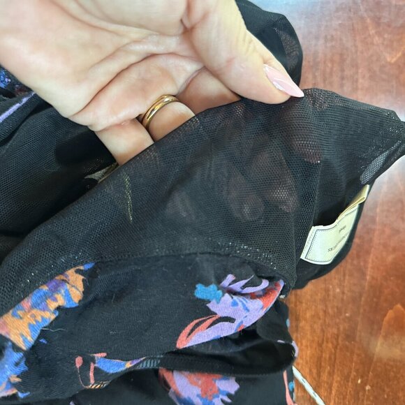 ANTHROPOLOGIE Moulinette Soeurs Black Floral Romper Jumpsuit Size XS - Picture 12 of 14